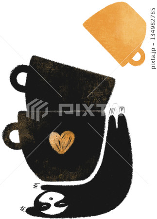 コーヒー カップ くま クマのイラスト素材 - PIXTA