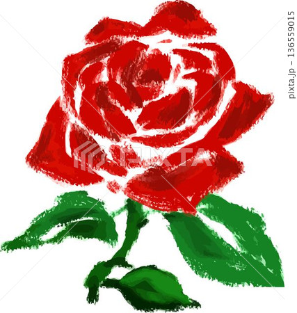薔薇 花 一輪 手書きのイラスト素材 - PIXTA