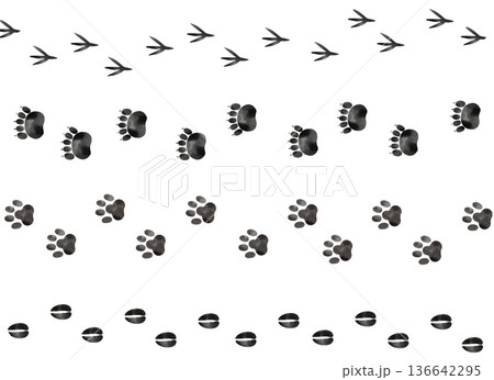 シカの足跡のイラスト素材 - PIXTA