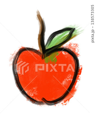 りんご 水墨画 果物 果実のイラスト素材 - PIXTA