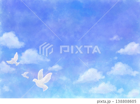 青空 鳩 空 鳥のイラスト素材 - PIXTA