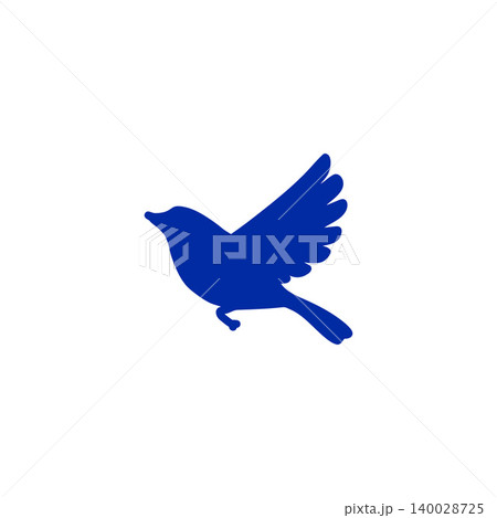青い鳥 鳥 飛ぶ シルエットのイラスト素材 - PIXTA