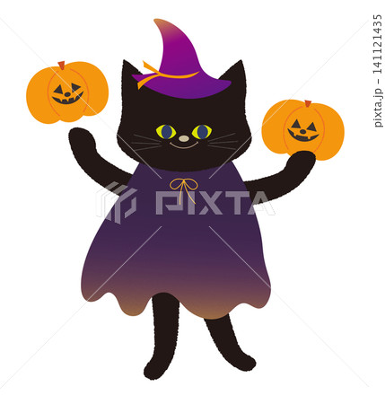 黒猫 ハロウィンの写真素材 - PIXTA