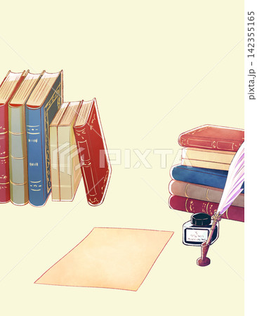 アンティーク レトロ 本 洋書のイラスト素材 - PIXTA