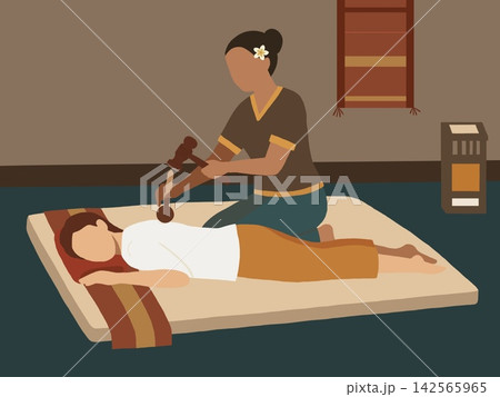 タイ古式マッサージのイラスト素材 - PIXTA